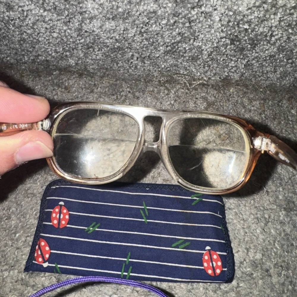 Vtg L'Amy Eyeglass Frames Germany Rose Brown Retro Clear 40 10 2014 Retro Prop